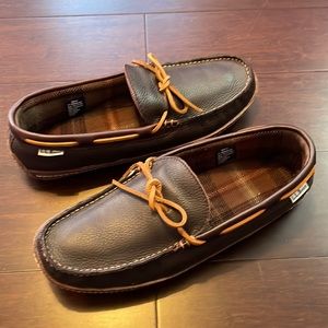 L.L. Bean Men’s Handsewn Slippers, Flannel lined size 11 NEW